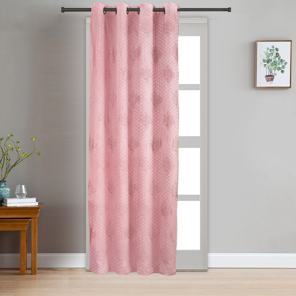 Home Beautiful                         9ft. Pink Microfiber Long Door Curtain