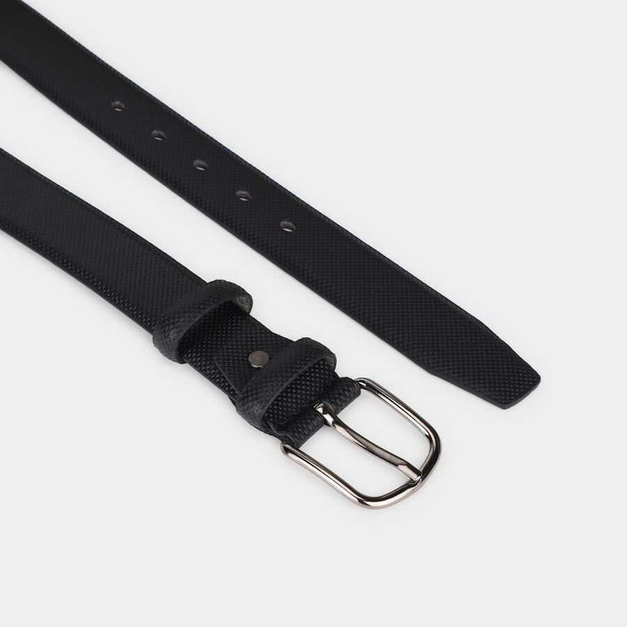 Men's Black Pu Formal Belt, , large