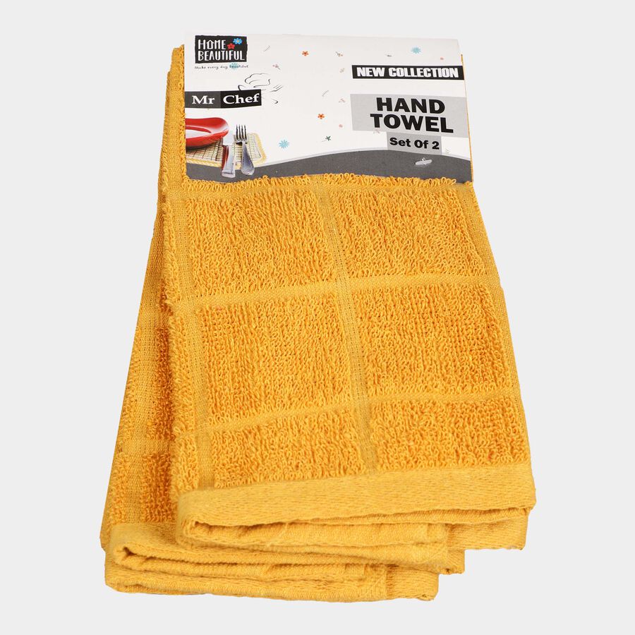 350 GSM Yellow Cotton Hand Towel, , large image number null