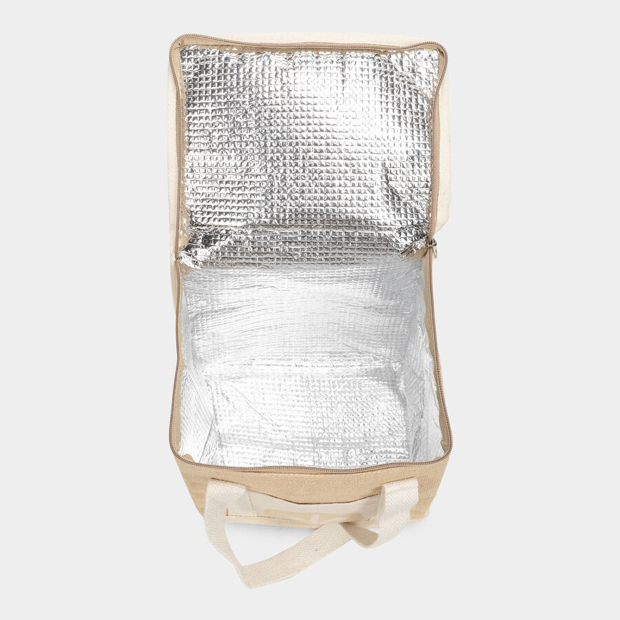 Beige Jute Lunch Bag, , large image number null