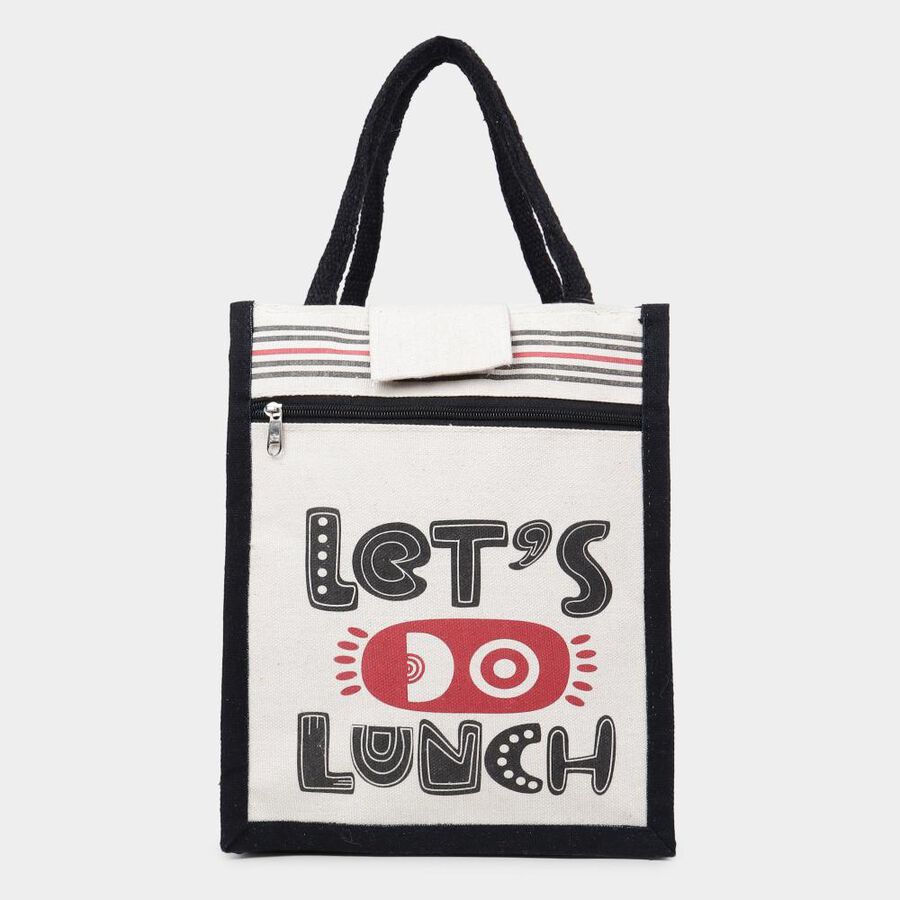 White Canvas Lunch Bag, , large image number null