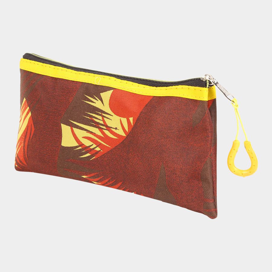 1 Pc. Fabric Pencil Pouch - Colour/Design May Vary, , large image number null