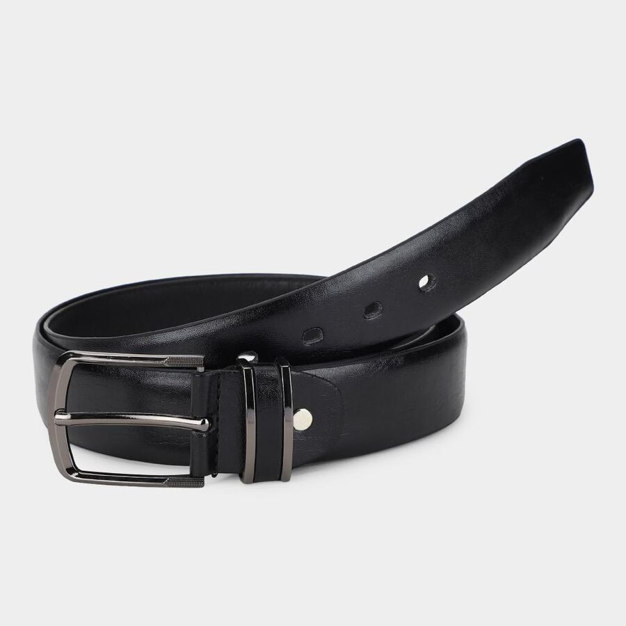 Black Pu Formal Belt, , large