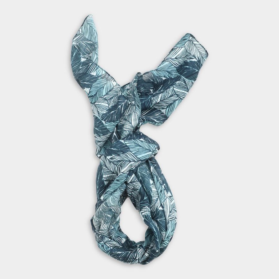Women's Green Viscose Scarf, , large