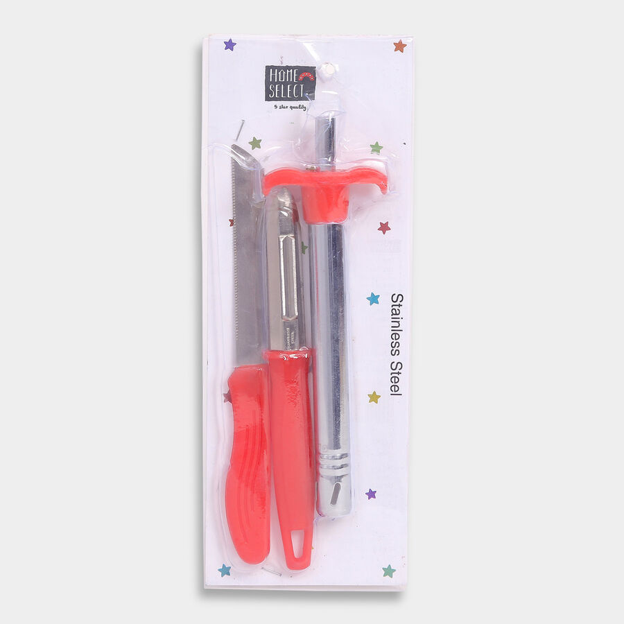 Gas Lighter, Knife And Peeler - Set of 3, , large image number null