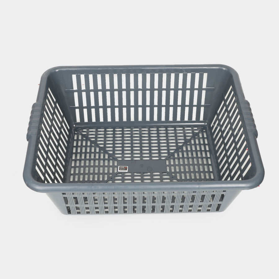 Grey Plastic Basket, , large image number null