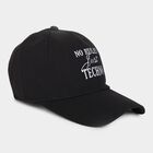 Men's Black Fabric Cap, , small
