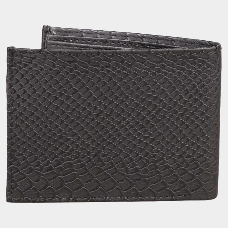 Men's Black Polyurethane Wallet, , large image number null