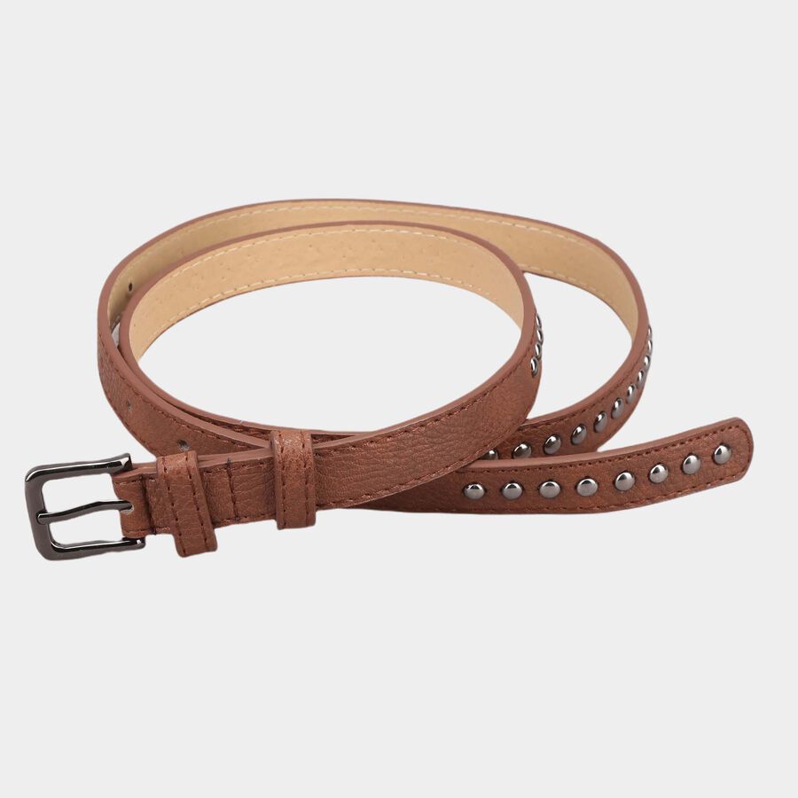 Women's Brown Polyurethane Belt, , large image number null