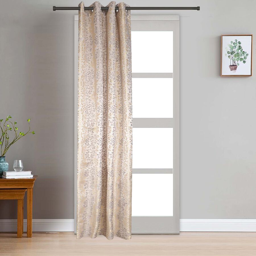 9ft. Grey Microfiber Long Door Curtain, , large image number null