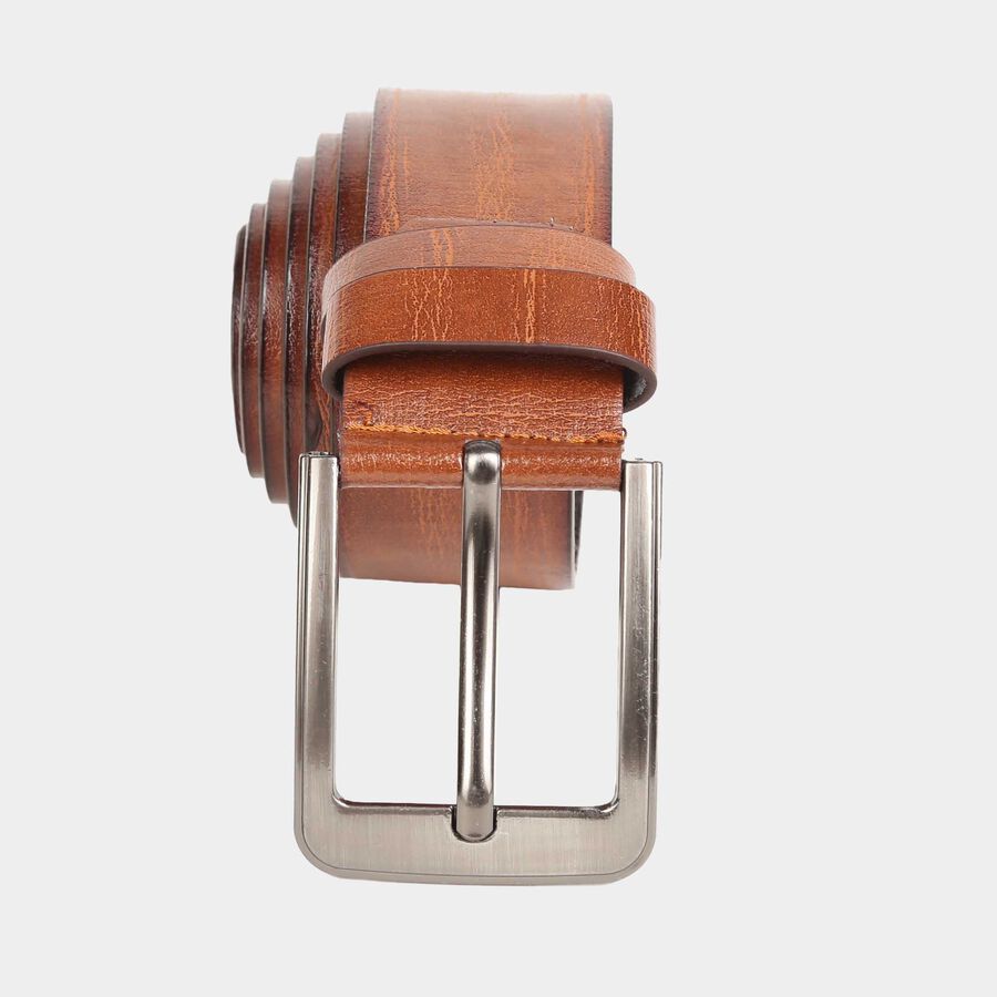 Men's Tan Polyurethane Casual Belt, , large