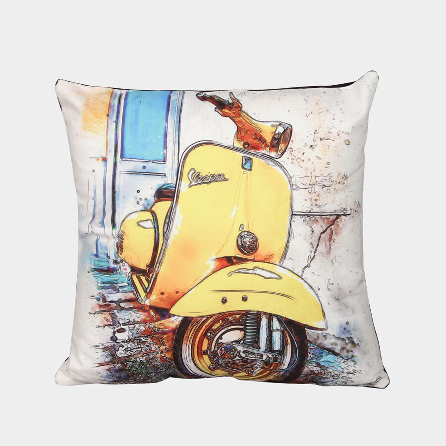 Yellow Polyester Cushion, , large image number null