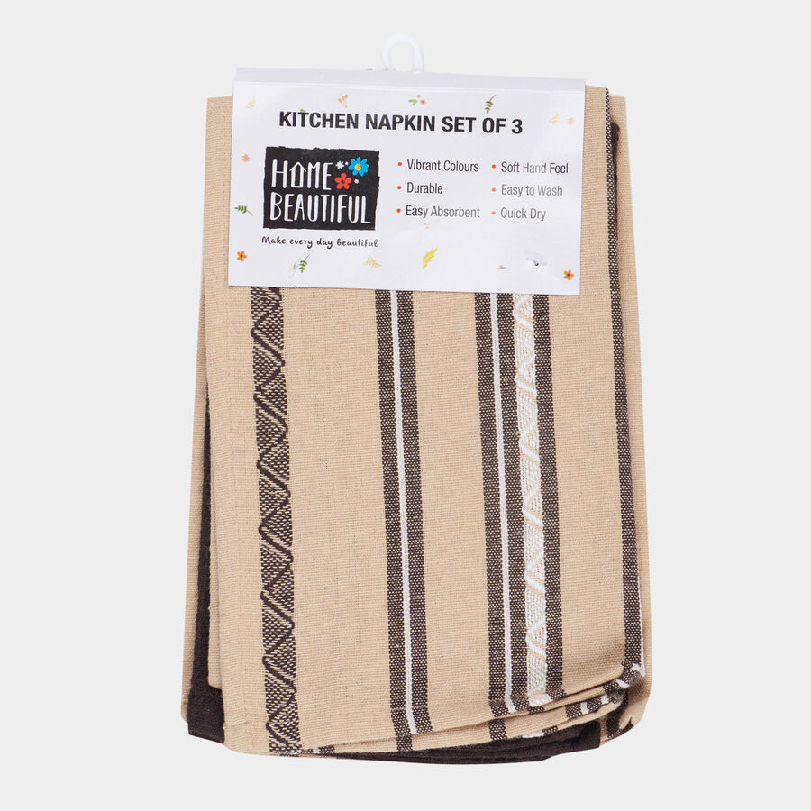 Set of 3 Cotton Kitchen Napkin, , large image number null