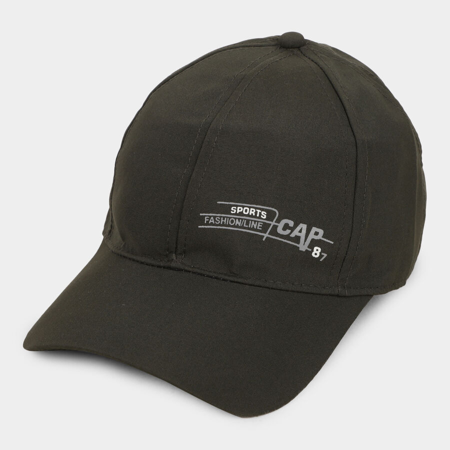 Black Men's Cotton Cap, , large image number null