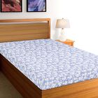 Light Blue Cotton Blend Single Bedsheet, , small image number null