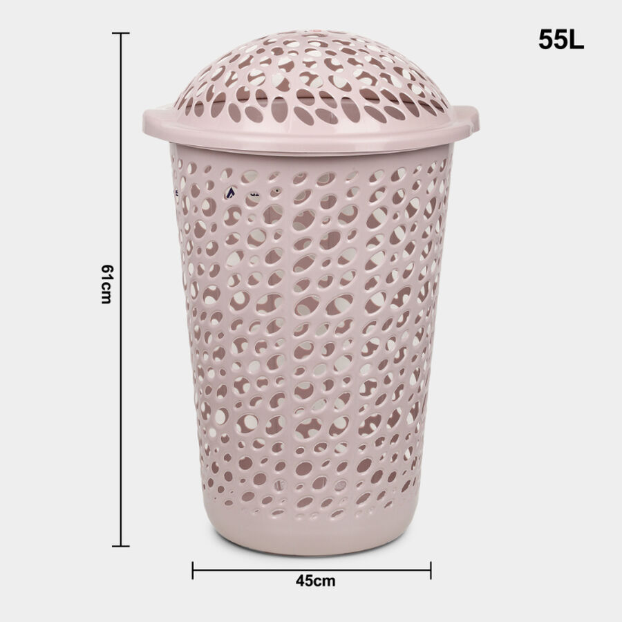 55L Plastic Laundry Basket, , large image number null
