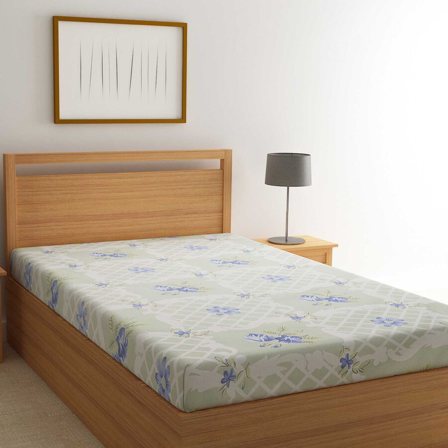 Home Beautiful 104 TC Cotton Single Bedsheet Vishal Mega Mart India