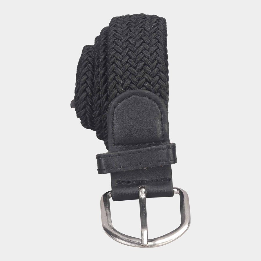Women's Black Polyurethane Belt, , large image number null