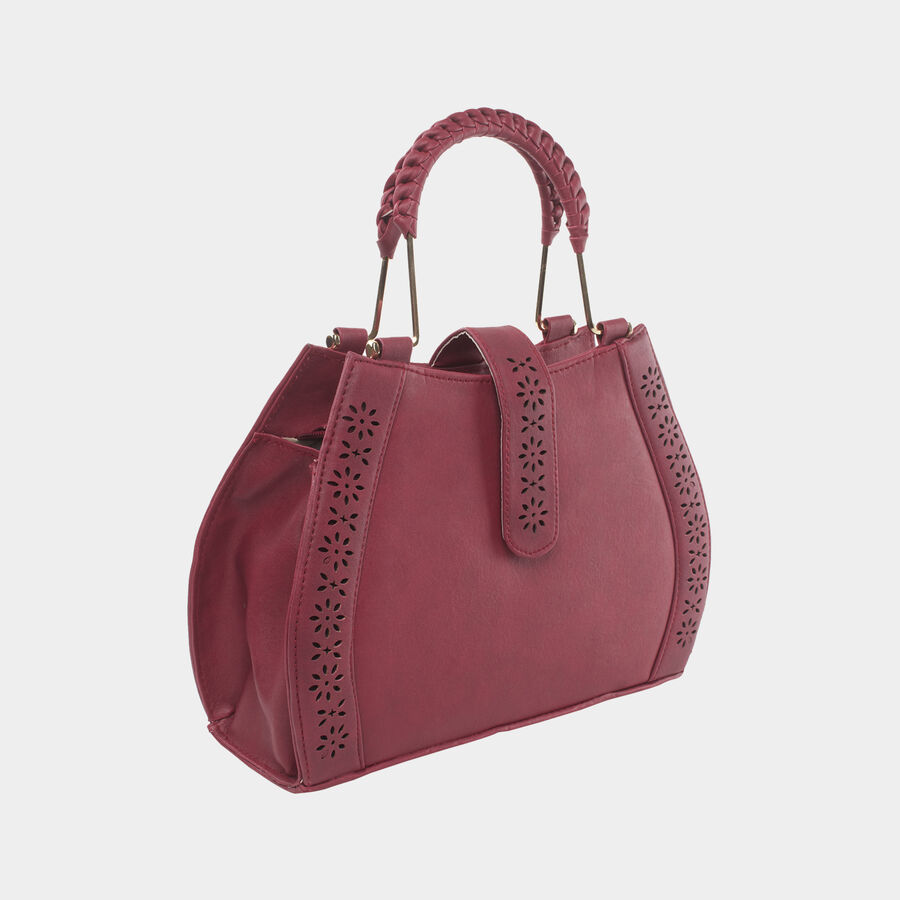 Women's 1 Compartment Medium Polyurethane Satchel, , large image number null