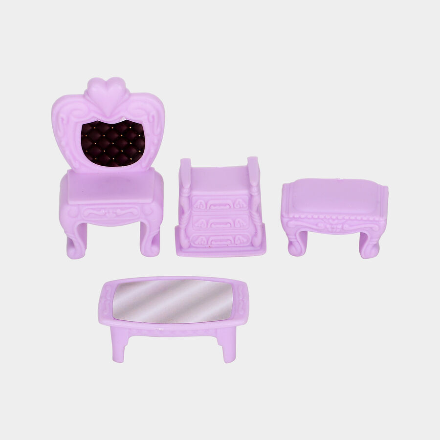 Kid's Light Blue Plastic Doll House, , large