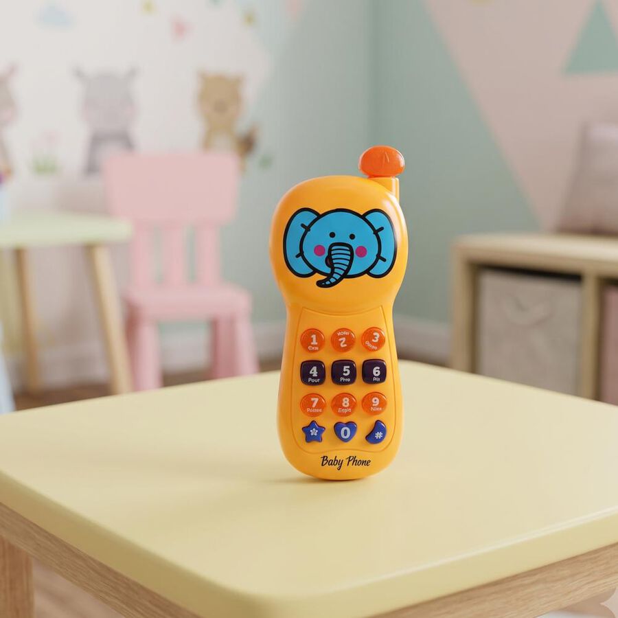Kid's Elephant Baby Phone Musical Toy, , large