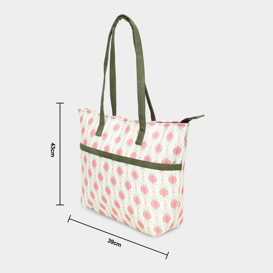 Women's White Fabric-Polyester Tote Bag, , large image number null
