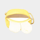 Women's Yellow Polyurethane Sling Bag, , small