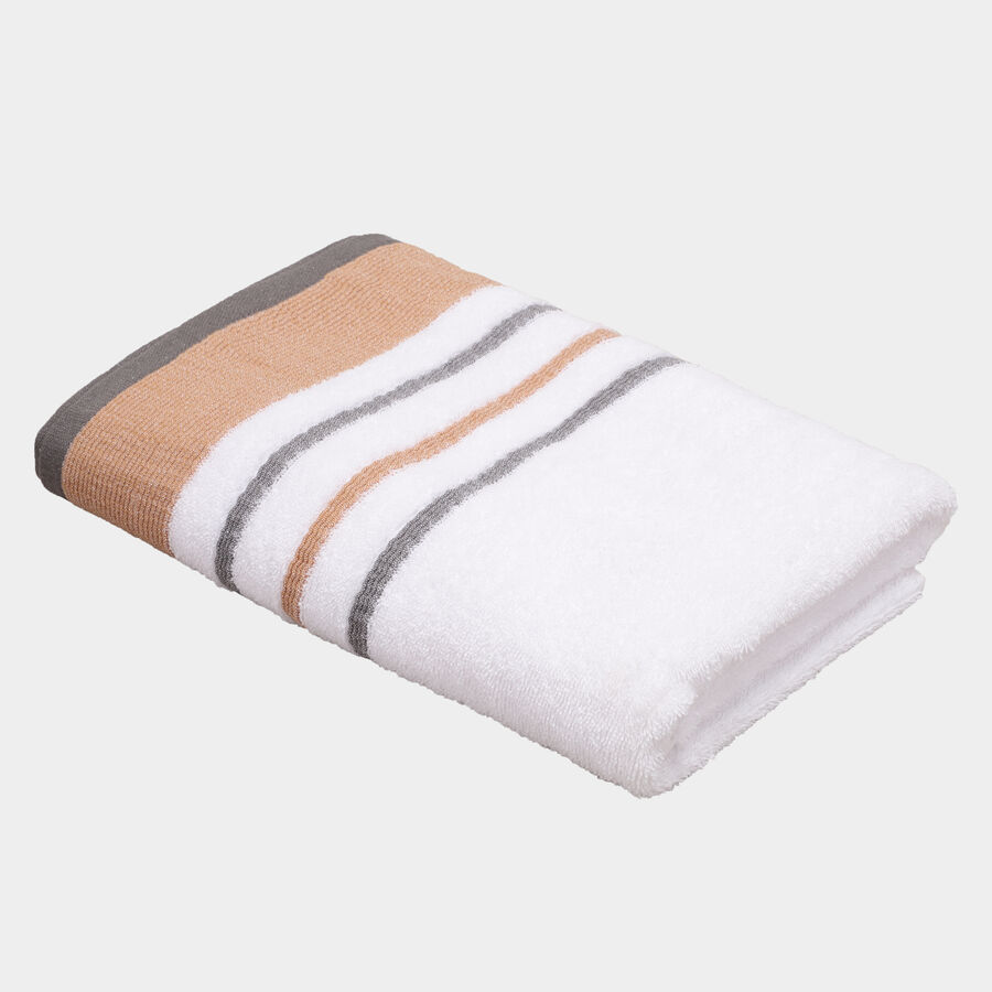 400 GSM White Cotton Bath Towel, , large