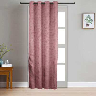 Wine Embossed Printed 9ft Curtain