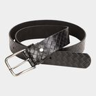 Men's Black Polyurethane Casual Belt, , small image number null
