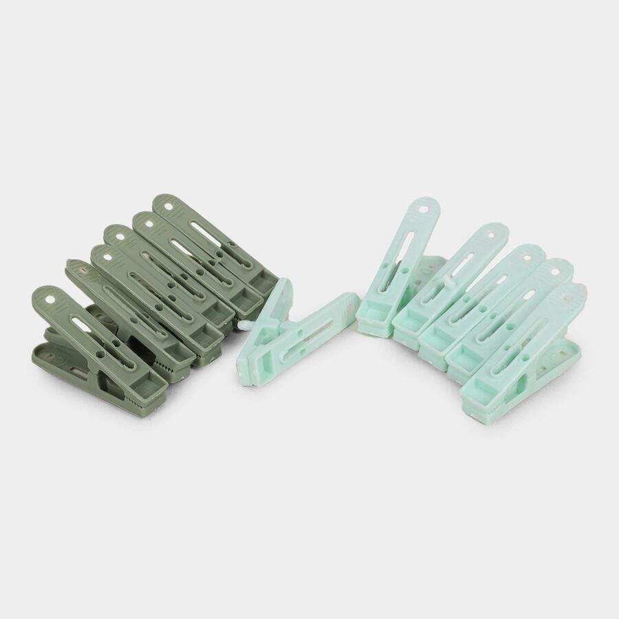 Plastic Cloth Clips-Set of 12 (Color/Design May Vary), , large image number null