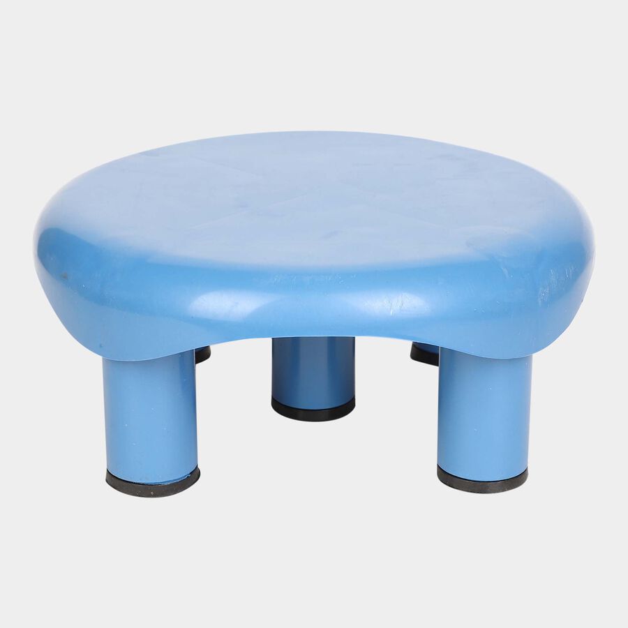 Blue Plastic Bath Stool, , large image number null