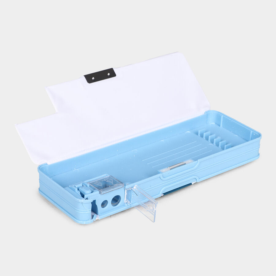 Magnetic Plastic Pencil Box - Color/Design May Vary, , large image number null