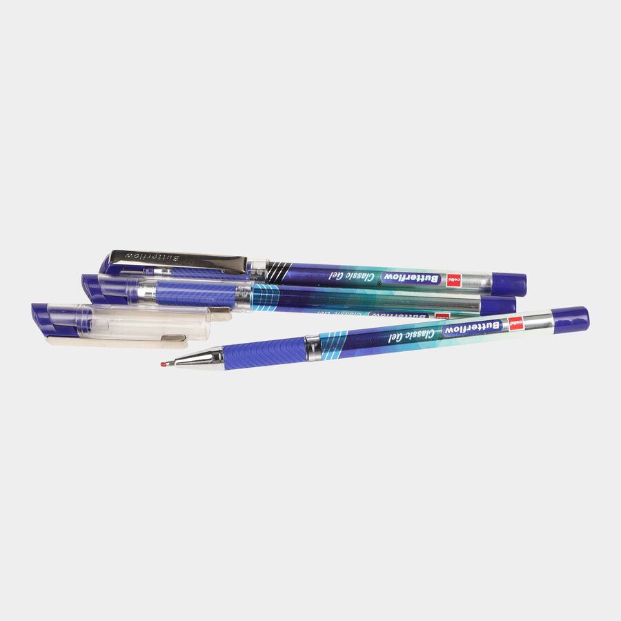 Plastic Pen, Blue, 6.5 Inch X 3.5 Inch, Gel Pen, , large image number null
