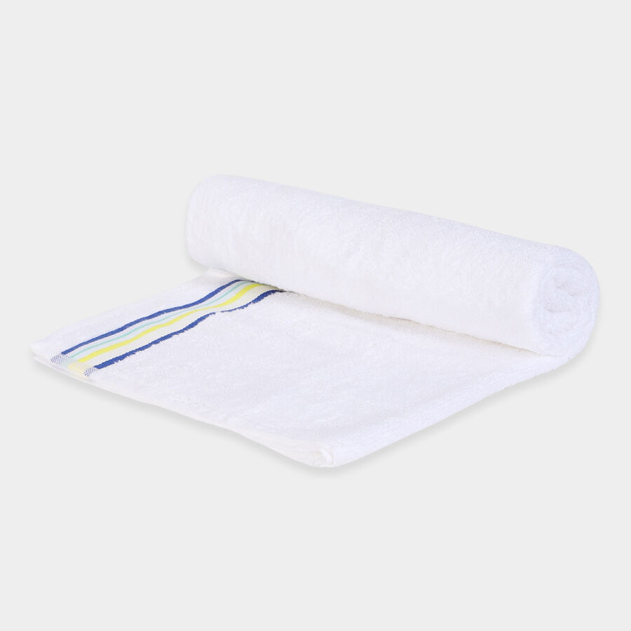 370 GSM White Cotton Bath Towel, , large image number null