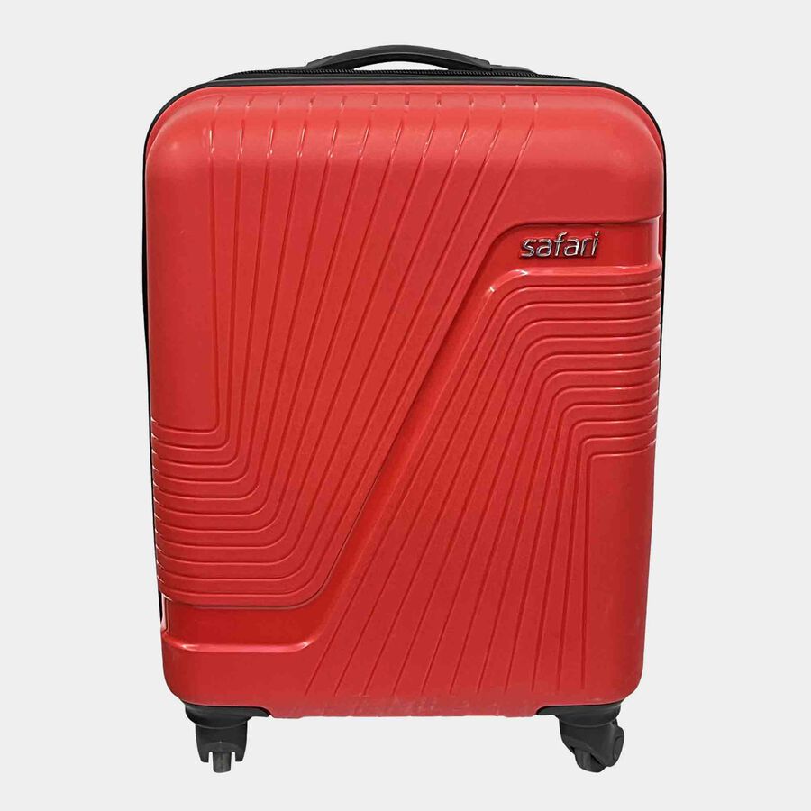 4-Wheel Red Polypropylene Hard Case Trolley, Small, , large image number null