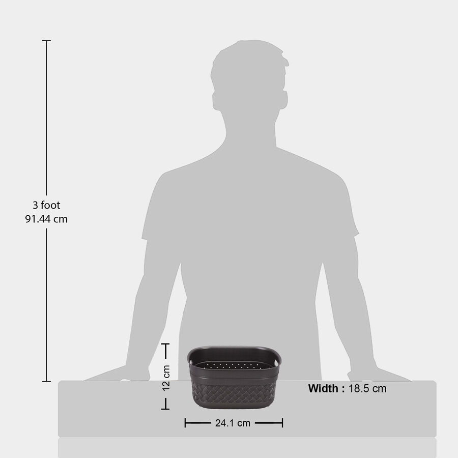 Brown Small Plastic Basket, , large image number null