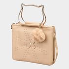 Women's Beige Polyurethane Sling Bag, , small image number null