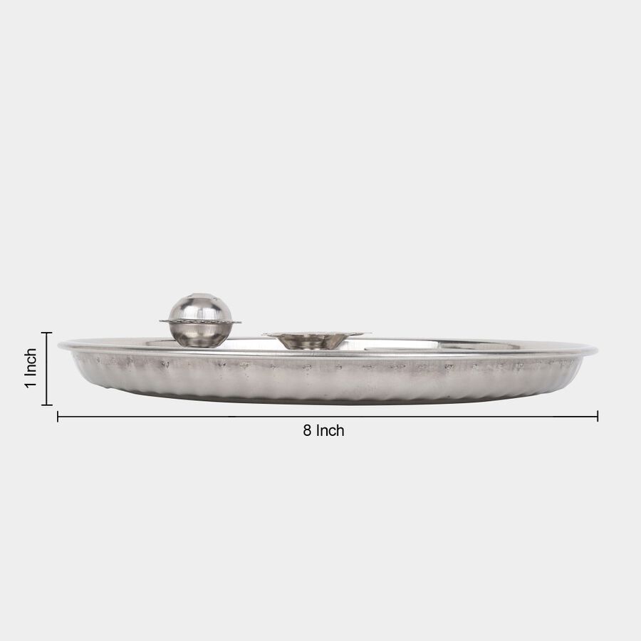 Stainless Steel Plate, 20 cm Dia., , large image number null