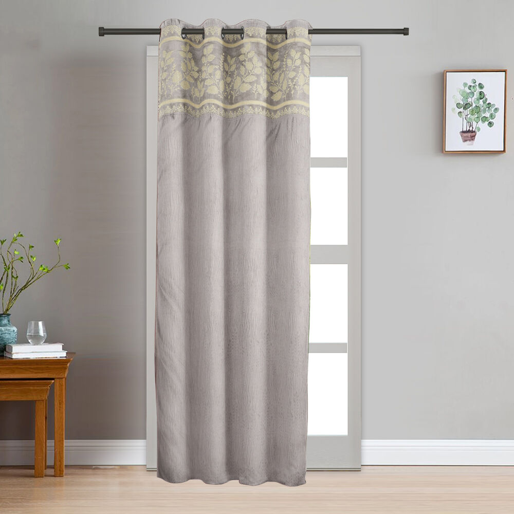 Home Beautiful                         7 ft. Dark Grey Polyester Curtain