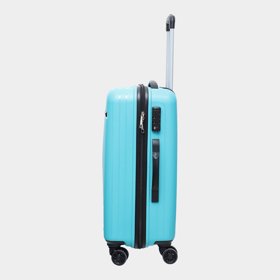 8-Wheel Cyan PVC Matee Hard Case Trolley, Medium, , large image number null