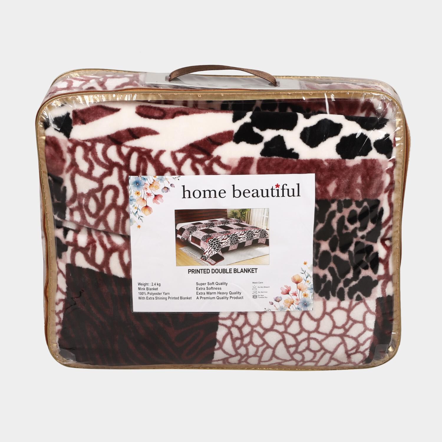 Home Beautiful 2.4 Kg Polyester Double Blanket Vishal Mega Mart India