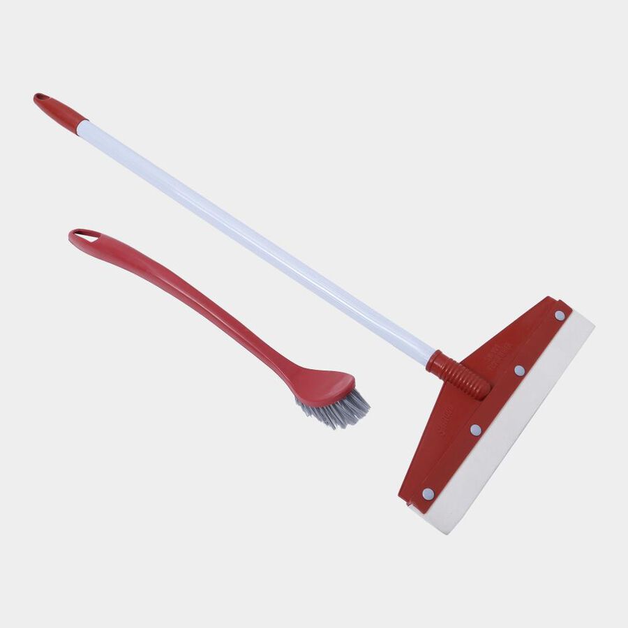 Plastic Wiper & Toilet Brush Combo, , large
