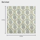 135 GSM Green Cotton Double Bedsheet With Pillow Cover, , small image number null