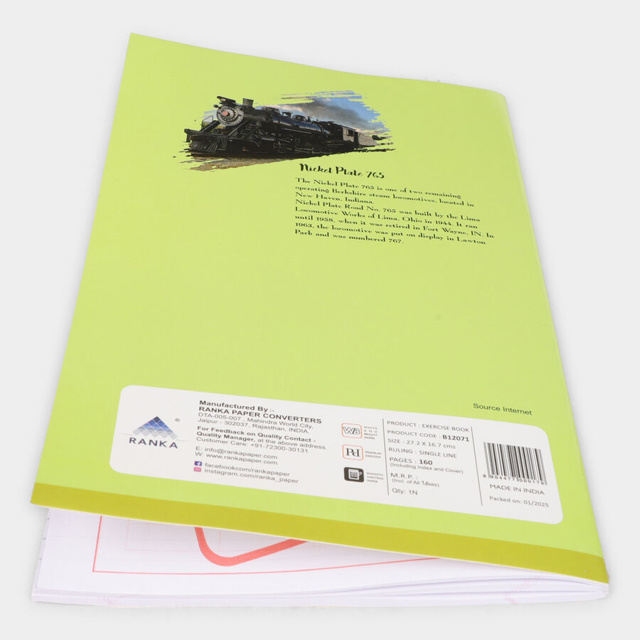 160 Pages RuledLong Book, Set of 3, , large image number null