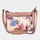 Women's Beige Polyurethane Sling Bag, , small image number null