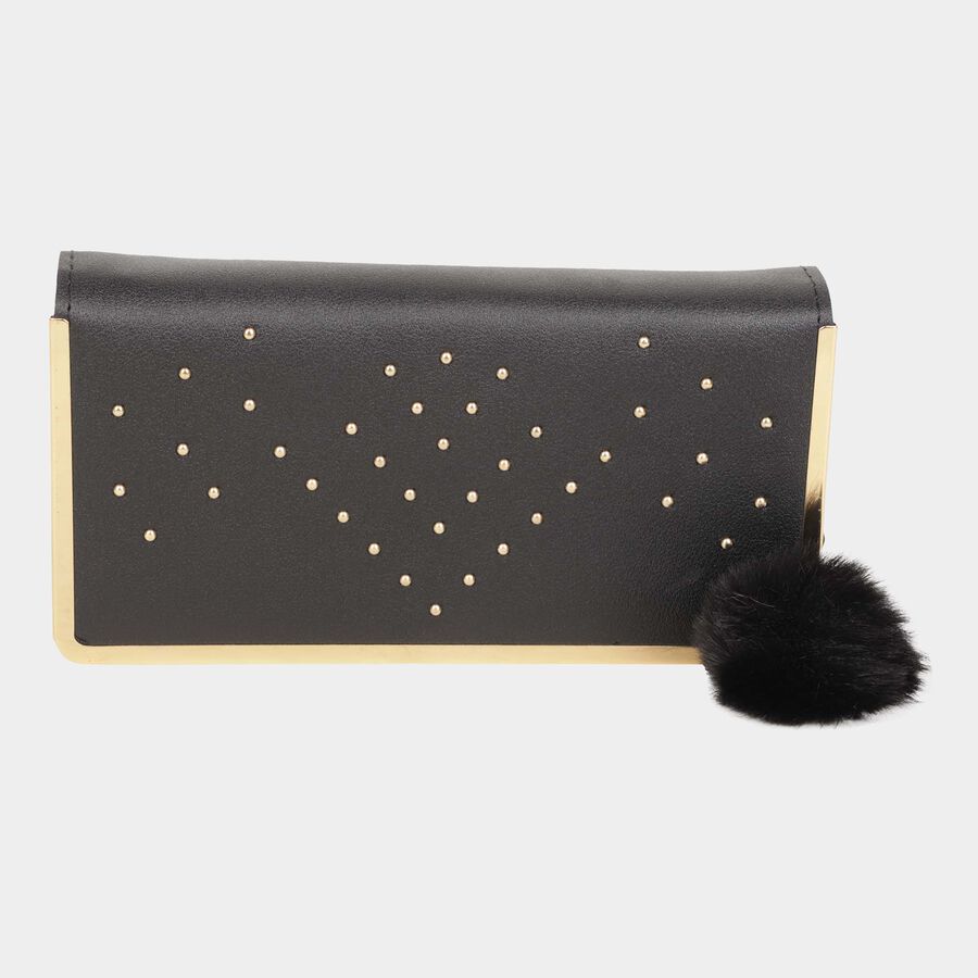 Women's Polyurethane Zipper Hand Pouch, , large image number null