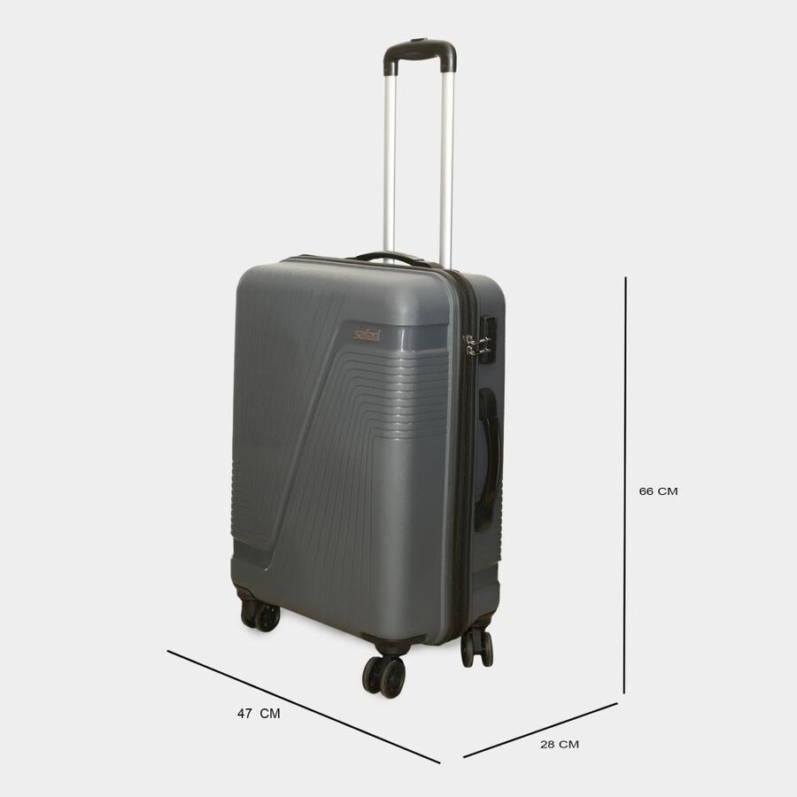 8-Wheel Dark Grey Polypropylene Hard Case Trolley, Small + Medium + Large, , large image number null