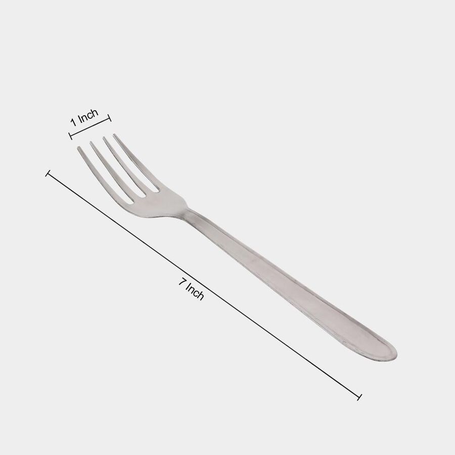 Set of 4 Stainless Steel Dessert Forks, , large image number null