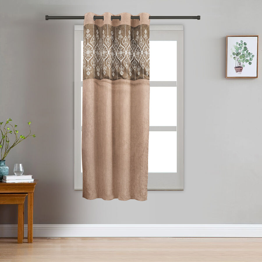 5 ft. Brown Polyester Curtain, , large image number null